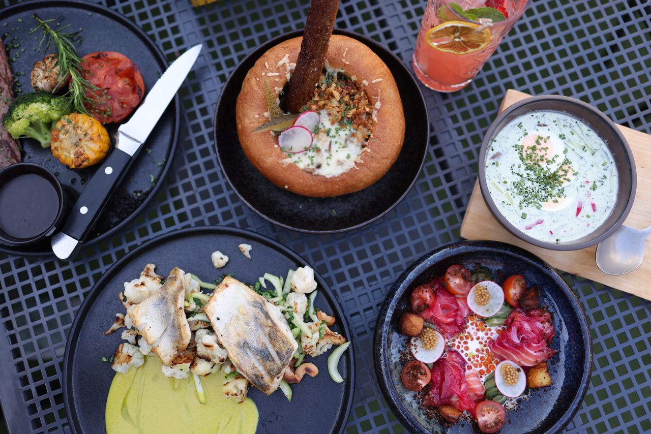 Crafting Captivating Headlines: Your awesome post title goes here Top view of a variety of gourmet dishes on a table, showcasing fine dining presentation.